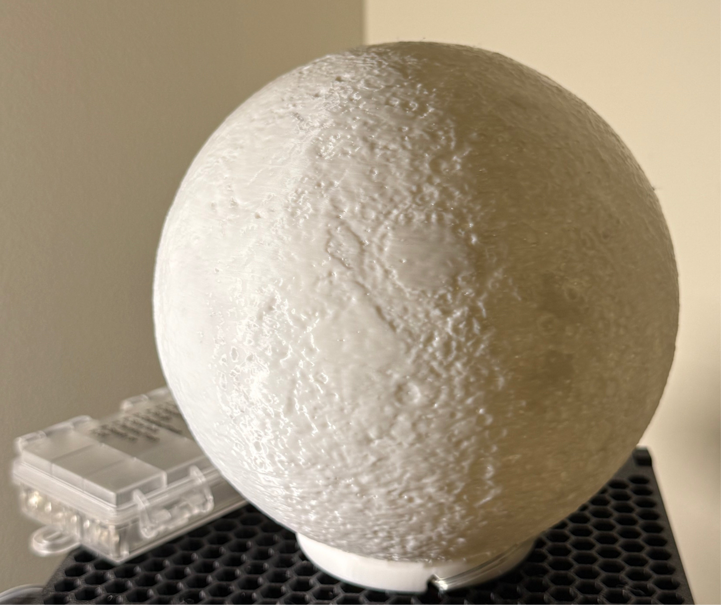 Custom 3D Printed Moon Lamp