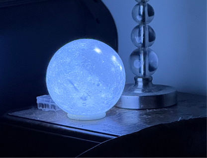 Custom 3D Printed Moon Lamp